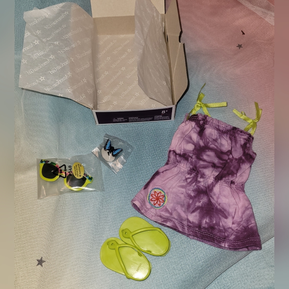 American Girl Lea's Beach Dress Outfit for 18" Doll Lea Clark Retired NE…